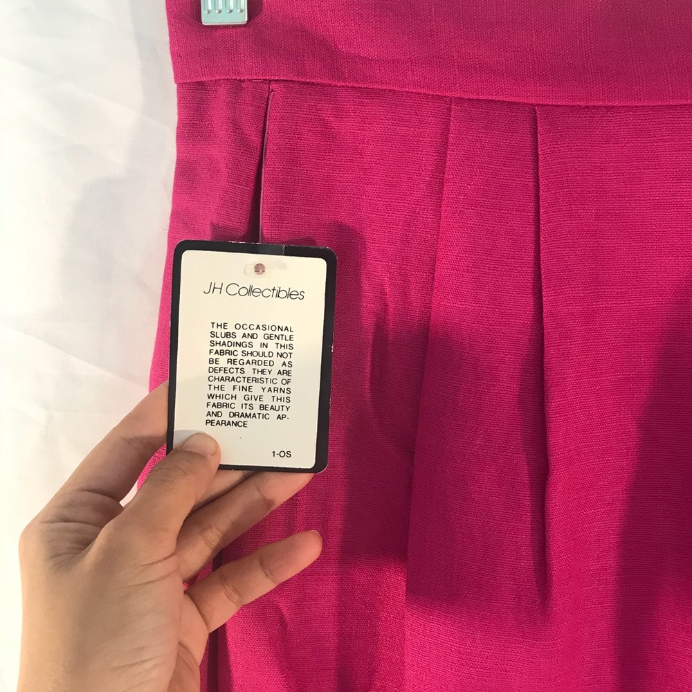 Vintage Dead Stock Hot Pink Midi Skirt - Picture 2 of 5